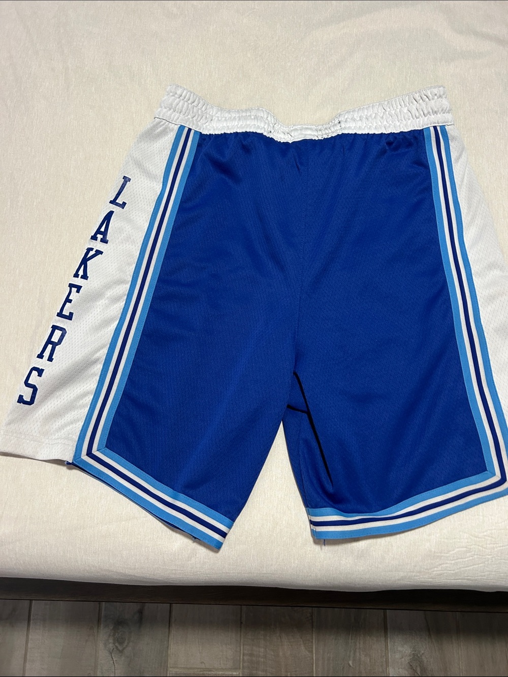 Nike Blue White Lakers Basketball Shorts - Picture 4 of 4